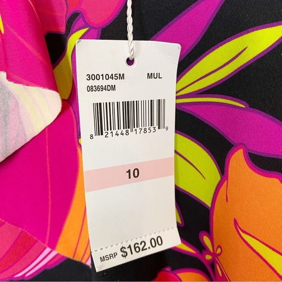 Trina Turk Solar Floral Off The Shoulder Ruffle One Piece Swimsuit - Picture 4 of 4